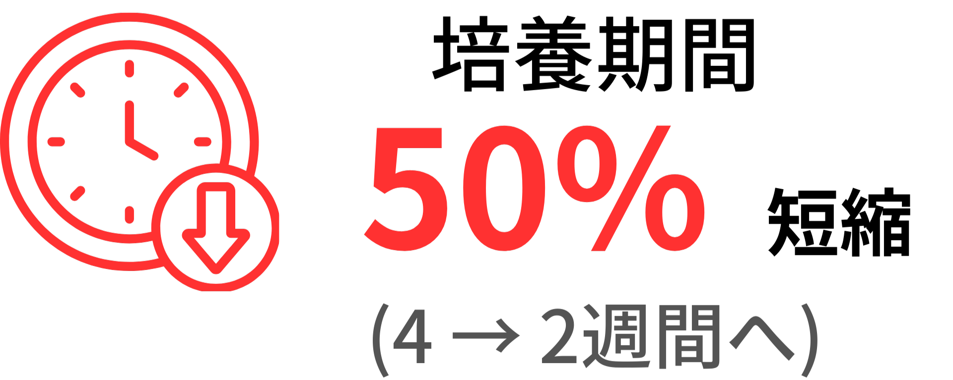 培養期間50%短縮